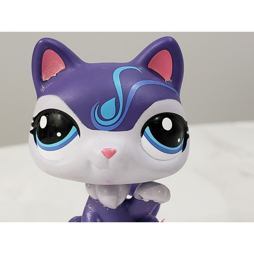 HARD TO FIND - littlest petshop cat #119 g7 purple - Picture 2 of 9